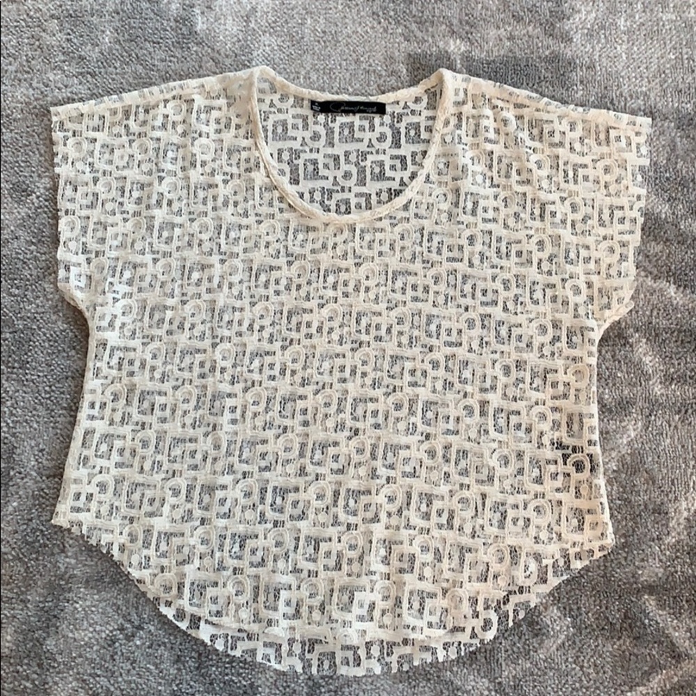 Patterson J. Kincaid cream crochet top - Picture 3 of 11
